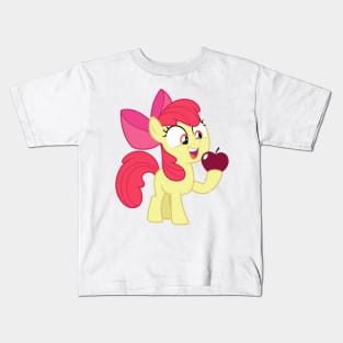 Apple Bloom with an apple Kids T-Shirt